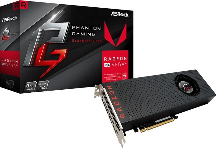 ASRock Phantom Gaming X Radeon RX Vega 56, PG X RADEON RX VEGA 56 8G, 8GB HBM2, HDMI, 3x DP