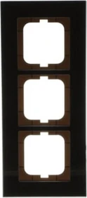 Busch-Jaeger Carat Abdeckrahmen 3-fach Rahmen, Glas schwarz