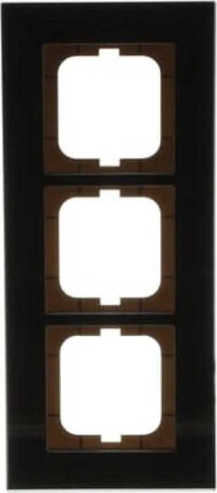 Busch-Jaeger Carat Abdeckrahmen 3-fach Rahmen, Glas schwarz