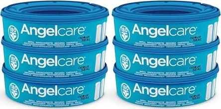 Angelcare Nachfüllkassette für Windeleimer blau, 6 Stück