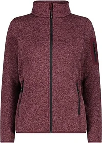 CMP Knit Tech Melange Fleece Jacke meliert burgundy/antracite (Damen)