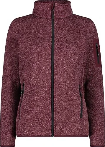 CMP Knit Tech Melange Fleece Jacke meliert burgundy/antracite (Damen)