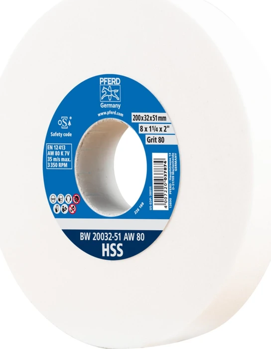 Pferd BW 20032-51 AW 80 HSS Schleifscheibe K80, 200x32x51mm, 1 Stück