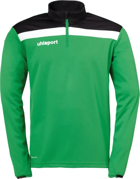 uhlsport Offense 23 1/4 Zip Funktionsshirt langarm grün/schwarz/weiß