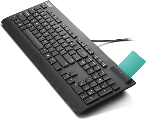 Lenovo Smartcard Wired Keyboard II, schwarz, USB, BE/UK