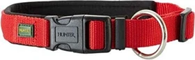 Hunter Neopren Vario Plus Halsung, Hundehalsband, Nylon, mit Neopren gepolstert, 35/1.5cm S, schwarz