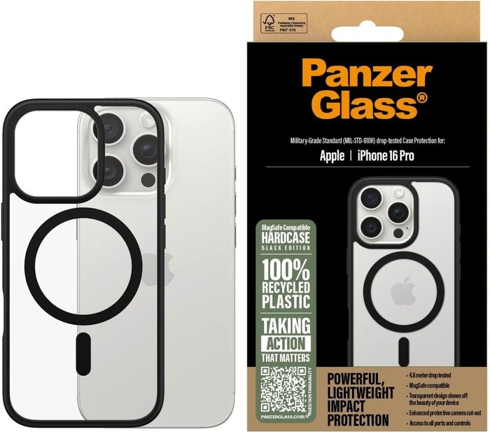 PanzerGlass Hard Case MagSafe für Apple iPhone 16 Pro schwarz