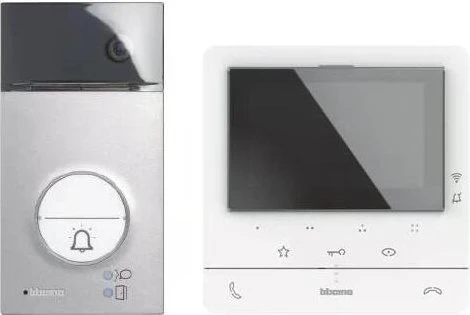 Legrand Bticino Flex'One Video-Set mit Türstation LINEA 3000 und Hausstation Classe, Einfamilienhaus, 2 Teilnehmer, Set (364932)