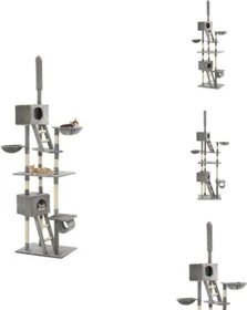 vidaXL Katzen-Kratzbaum mit Sisal, 230-260cm, beige/grau