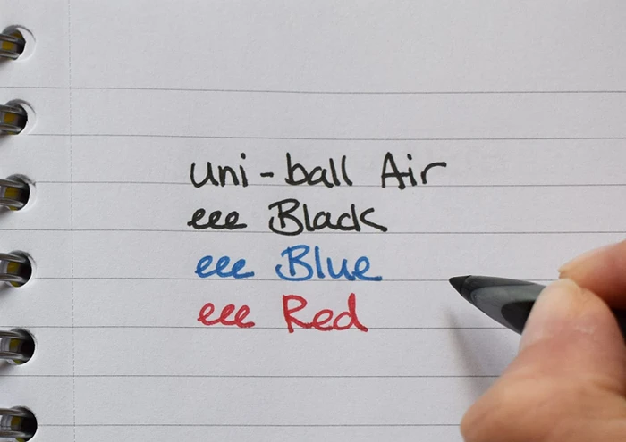 Uni-Ball AIR Medium UBA-188-L Tintenroller (Mine) schwarz/silber, 3er-Pack, Blister