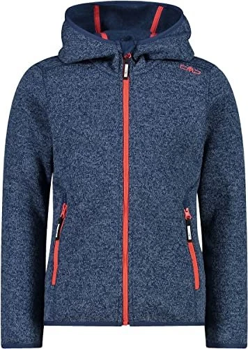 CMP Knit-Tech Meliert Fleece Jacke blue/red kiss (Junior)