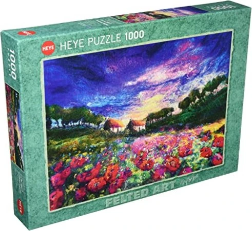 Heye Puzzle Felted Art Sundown Poppies