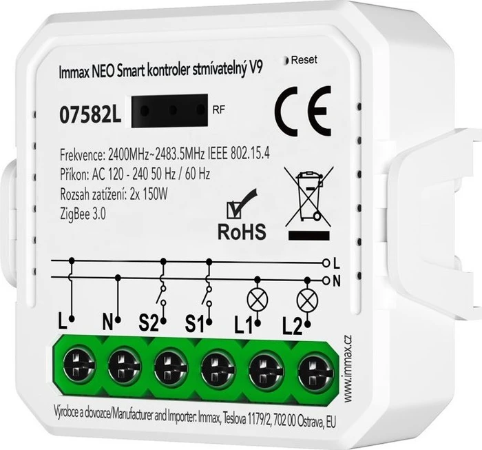 Immax Neo Smart Controller V9 2-fach, Dimmaktor