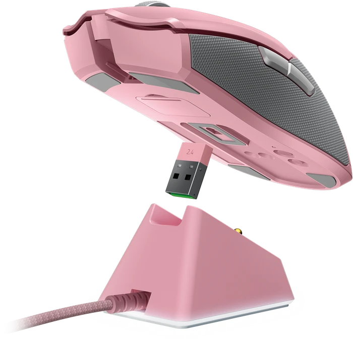Razer Viper Ultimate mit Ladestation, Quartz pink, USB