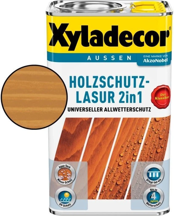 Xyladecor Holzschutz-Lasur walnuss, 2.5l
