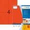 Herma Etiketten, 105x148mm, rot, 100 Blatt (400 Etiketten) Vorschaubild