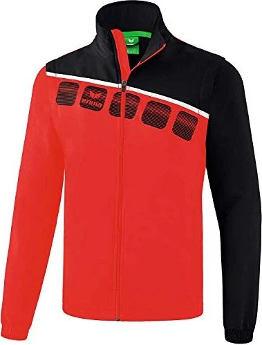 Erima 5-C mit abnehmbaren Ärmeln Funktionsjacke rot/schwarz/weiß