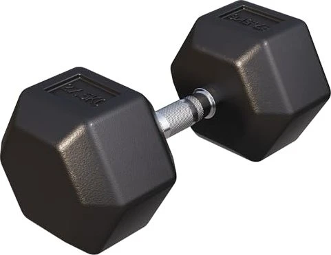 Gorilla Sports Hexagon Gummi Kurzhantel 27.5kg