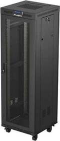 Lanberg 19" Rackschrank 37HE, LCD, freistehend, Flat Pack, Gitternetztür, IP20, RAL 9004, 600mm tief