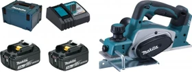 Makita DKP180RFJ Akku-Hobel inkl. MAKPAC + 2 Akkus 3.0Ah
