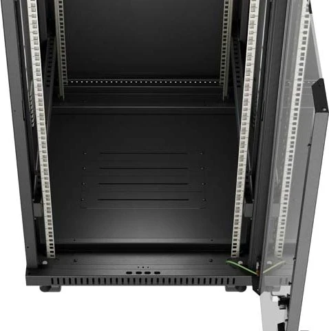 Lanberg 19" Rackschrank 37HE, LCD, freistehend, Flat Pack, V2, Glastür, IP20, RAL 9004, 800mm tief