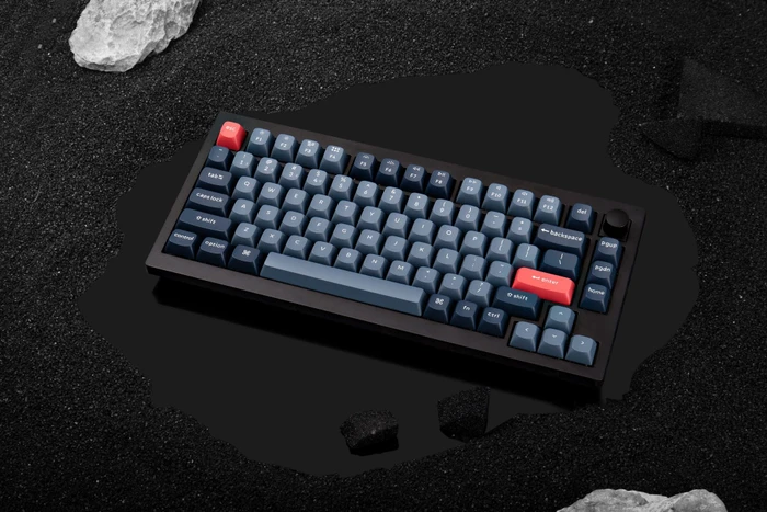 Keychron V1 Max, Carbon Black, LEDs RGB, hot-swap, Gateron Jupiter BANANA, USB/Bluetooth, DE