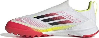 adidas F50 League Laceless TF cloud white/core black/solar yellow (Junior)