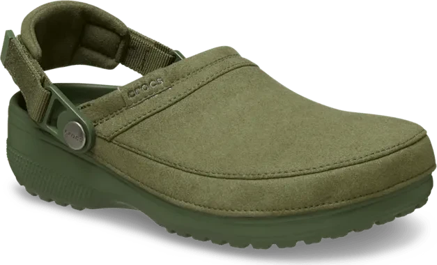 Crocs Classic Crafted Vegan Suede Clog army green