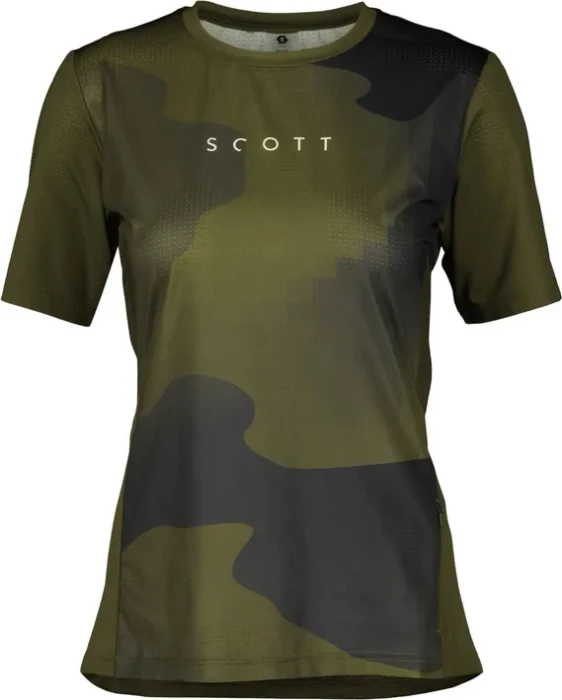 Scott Trail Vertic Trikot kurzarm fir green/schwarz (Damen)