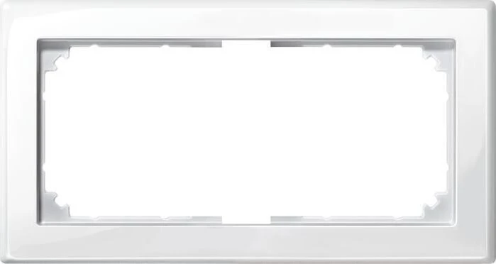 Merten System M M-SMART Rahmen 2fach Thermoplast brillant, polarweiß