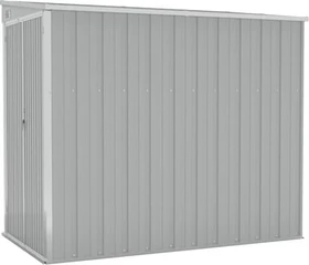 vidaXL Metall Anbau-Gerätehaus 118x194cm grau
