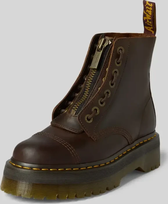 Dr. Martens Sinclair Crazy Horse Leather Platform Boots dark brown