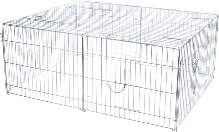 Trixie Freilaufgehege für Kleintiere, klein, silber