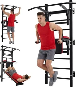 Hop-Sport HS-1008K mit Sit-Up-Bank 7 Sprossen Sprossenwand, 220x70cm