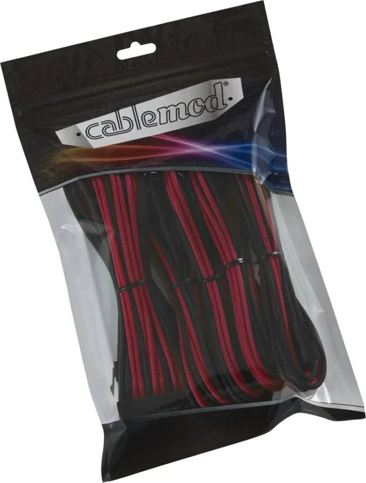 CableMod Classic ModFlex Cable Extension Kit, 8+8 Series, schwarz/rot