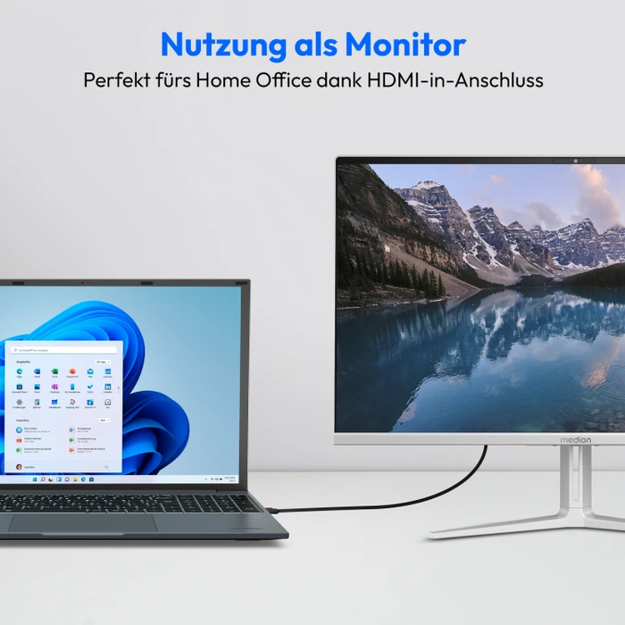 Medion Signium 27 S1 All-in-One PC, silber, Core 5 210H, 16GB RAM, 1TB SSD