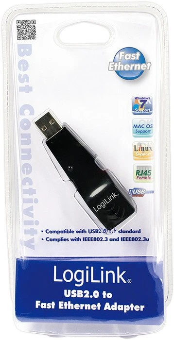 LogiLink LAN-Adapter, RJ-45, USB-A 2.0 [Stecker]