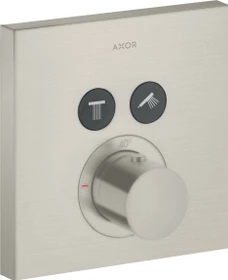 Hansgrohe Axor ShowerSelect eckig Thermostat mit 2 Ventilen edelstahloptik