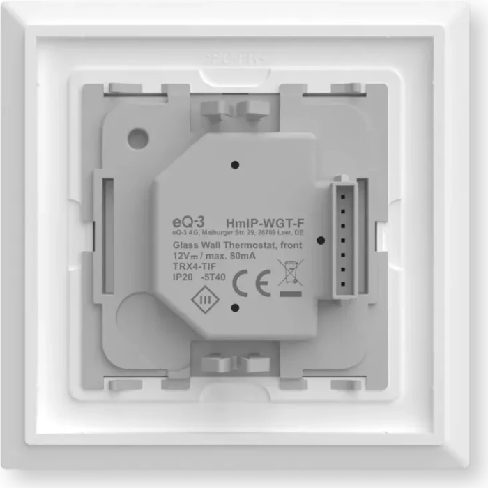 eQ-3 HomeMatic Glas-Wandthermostat weiß, Funk-Wandthermostat