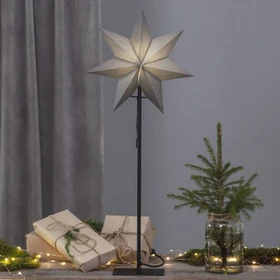 Star Trading Ozen Papierstern mit Ständer 85cm schwarz 1x E14