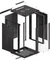 Lanberg WF01 Series 19" Wandschrank 18HE, hängend, Flatpack, Glastür, IP20, RAL 9004, 600mm tief Vorschaubild