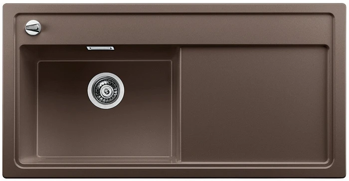 Blanco Zenar XL 6 S Becken links mit Ablauffernbedienung cafe inkl. Glasschneidebrett