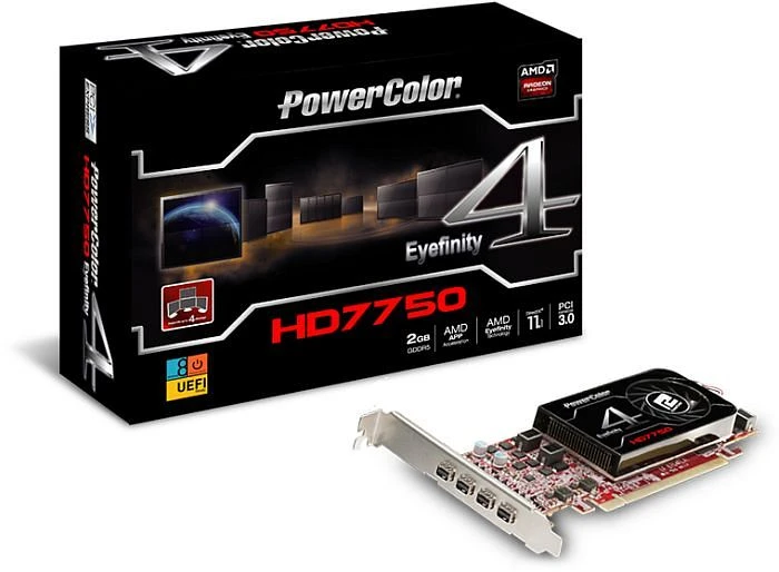 PowerColor Radeon HD 7750 Eyefinity 4 LP Edition, 2GB GDDR5, 4x mDP
