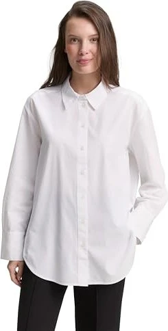 Tom Tailor Loose Fit Popeline Hemd langarm weiß (Damen)