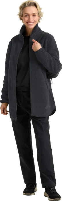 Jack Wolfskin High Curl Coat Funktionsmantel schwarz (Junior)