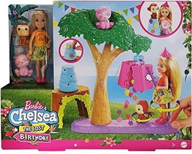 Mattel Barbie - Dschungelabenteuer Barbie und Chelsea Pinataspaß-Spielset