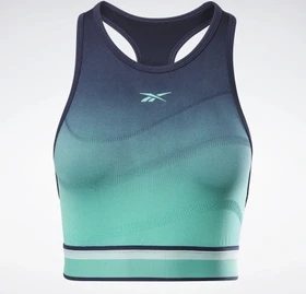 Reebok United By Fitness Seamless Crop Top Funktionsshirt ärmellos vector navy/future teal (Damen)