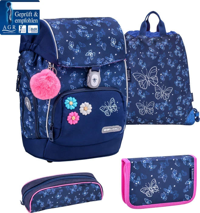 Belmil Comfy Plus Sapphire Schultaschen-Set, 4-tlg.