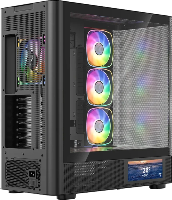 Modecom Volcano AQ400 ARGB Black, Glasfenster