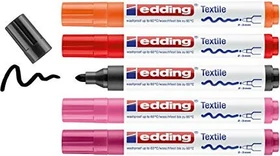 edding 4500 Textilmarker warme Farben sortiert, 5er-Set